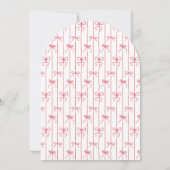 Rood Roze Whimsical Bow Illustration Vrijgezellenf Kaart (Achterkant)