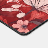 Rood Roze Wildflower Vlinder Gepersonaliseerde naa Bureaumat (Hoek)