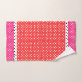 Rood Roze Wit Polka Dots Badhanddoek Set Bad Handdoek (Handdoek)