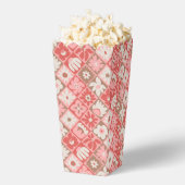 Rood Roze Wit Retro Floral Groovy Bedankdoosjes (Popped)