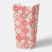 Rood Roze Wit Retro Floral Groovy Bedankdoosjes (Voorkant)