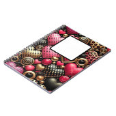 ROOD ROZE ZWART GOUD VALENTIJN LIEFDE HARTEN NOTITIEBOEK (Linkerzijde)