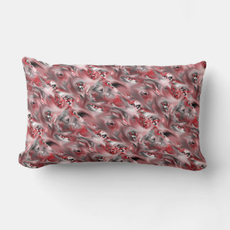 Rood, roze, zwart, wit, smaakje kussen