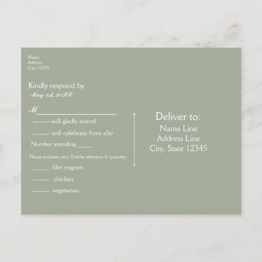 Rood rozen en babyluiers op hout RSVP Uitnodiging Briefkaart (Achterkant)