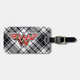 Rood rozen en gegoten Logo Bagagelabel