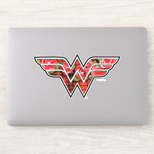 Rood rozen en gegoten Logo Sticker