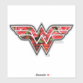 Rood rozen en gegoten Logo Sticker (Vel)