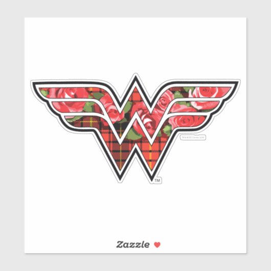 Rood rozen en gegoten Logo Sticker (Vel)