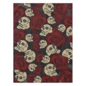 Rood rozen en korrels grijs, Floral gothic Tafelkleed (Voorkant)