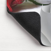 Rood rozen en zurig Pet - Eigen naam Gift Muismat (Hoek)