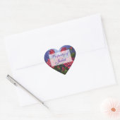 Rood rozen Hartbokstickers Hart Sticker (Envelop)
