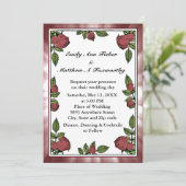 Rood rozen Lijst Afbeelding met Light Red Cloud We Kaart (Staand voorkant)