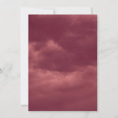 Rood rozen Lijst Afbeelding met Light Red Cloud We Kaart (Achterkant)