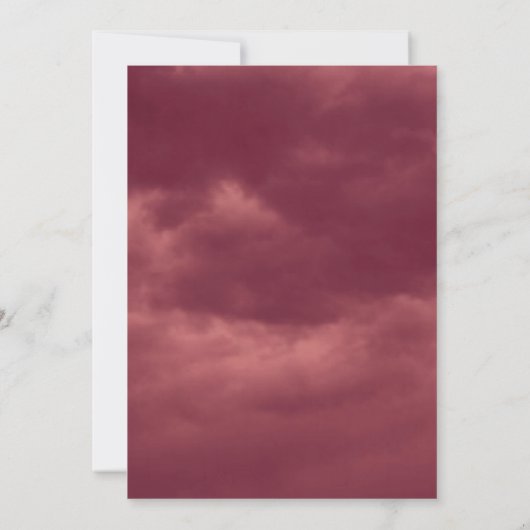 Rood rozen Lijst Afbeelding met Light Red Cloud We Kaart (Achterkant)