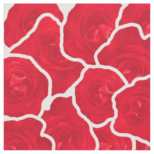 rood rozen mooi flessenpatroon stof (Close Up)
