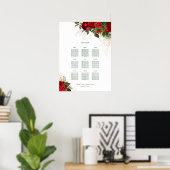 Rood rozen Verzamelzeeschema voor weddenschappen Poster (Thuiskantoor)
