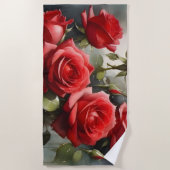   rood Rozen waterverf schilderij Strandlaken (Voorkant)