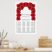 Rood rozen weddenschap poster (Keuken)
