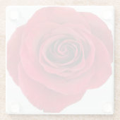 Rood rozenglas Onderzetter (Achterkant)