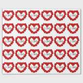 Rood rozenhart dat ik papier met onmiddellijke ver (Vlak)