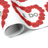 Rood rozenhart dat ik papier met onmiddellijke ver (Rol Hoek)