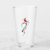 Rood rozenjuffrouw Tribal Ontwerp van Tattoo Glas (Voorkant)