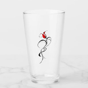 Rood rozenjuffrouw Tribal Ontwerp van Tattoo Glas
