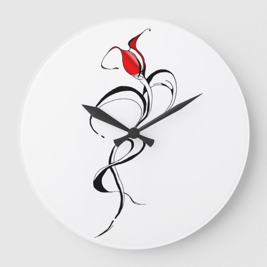 Rood rozenjuffrouw Tribal Ontwerp van Tattoo Grote Klok (Voorkant)