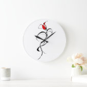 Rood rozenjuffrouw Tribal Ontwerp van Tattoo Grote Klok (Huis)