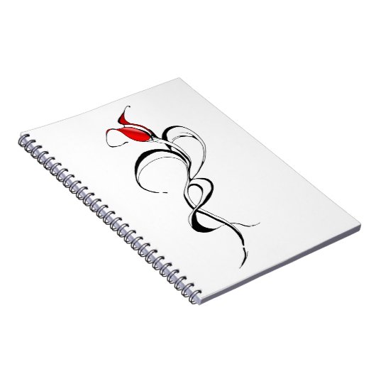 Rood rozenjuffrouw Tribal Ontwerp van Tattoo Notitieboek (Rechterzijde)