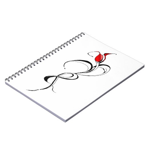 Rood rozenjuffrouw Tribal Ontwerp van Tattoo Notitieboek (Linkerzijde)