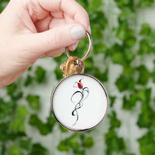 Rood rozenjuffrouw Tribal Ontwerp van Tattoo Sleutelhanger