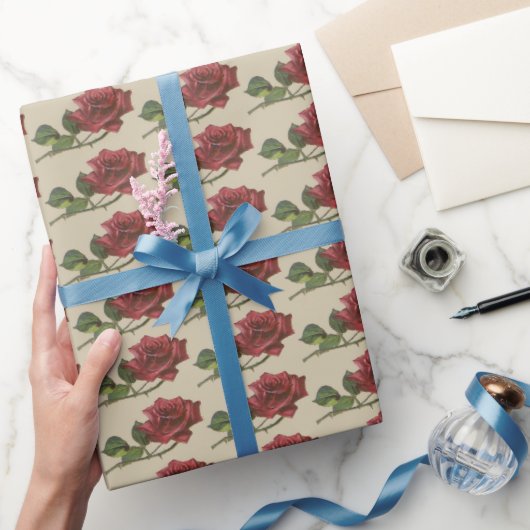 rood rozenomverpakkingspapier cadeaupapier (Geschenken)