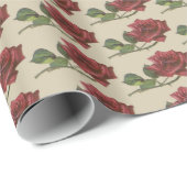 rood rozenomverpakkingspapier cadeaupapier (Rol Hoek)
