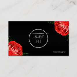  rood rozenontwerp Visitekaartje