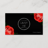  rood rozenontwerp Visitekaartje (Voorkant)