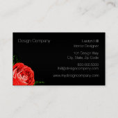  rood rozenontwerp Visitekaartje (Achterkant)