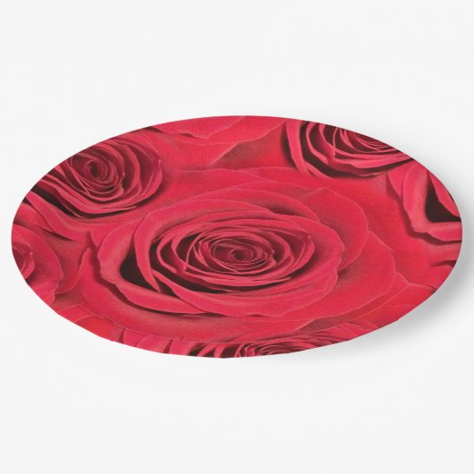 Rood rozenpapier bord (Gekanteld)