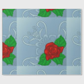 Rood rozenpapier cadeaupapier (Vlak)