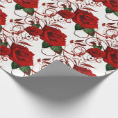 Rood rozenpapier cadeaupapier (Hoek)