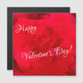 Rood rozenrood Valentijnsdag met magneetkaart (Voorkant / Achterkant)