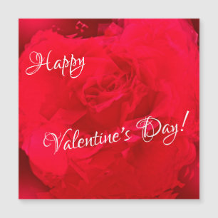 Rood rozenrood Valentijnsdag met magneetkaart