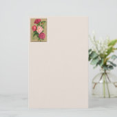 Rood rozenschilderwerk briefpapier (Staand voorkant)