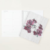 Rood rozenstip Waterverf Womans Initiaal Planner (Display)