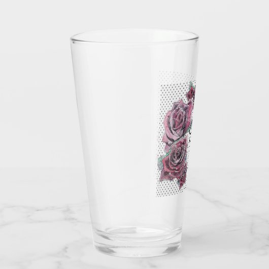 Rood rozenstip Waterverf Womans Initiaal Tumbler (Rechts)
