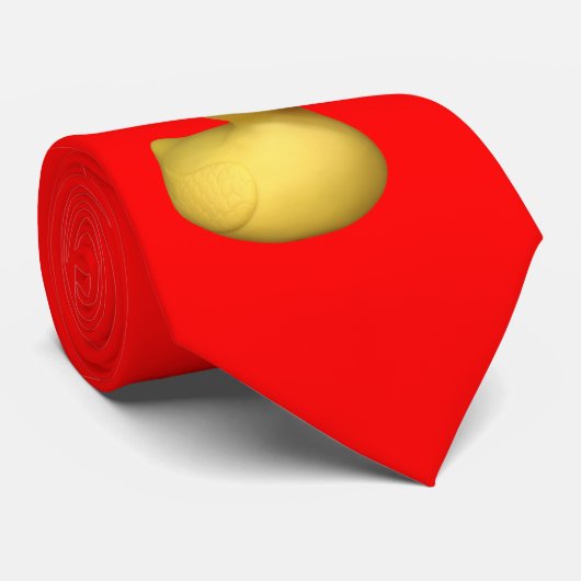 Rood Rubber Duck Stropdas (Opgerold)