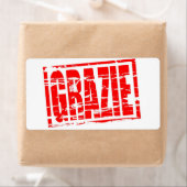 Rood rubberstempel sorteren effect etiket (Insitu)