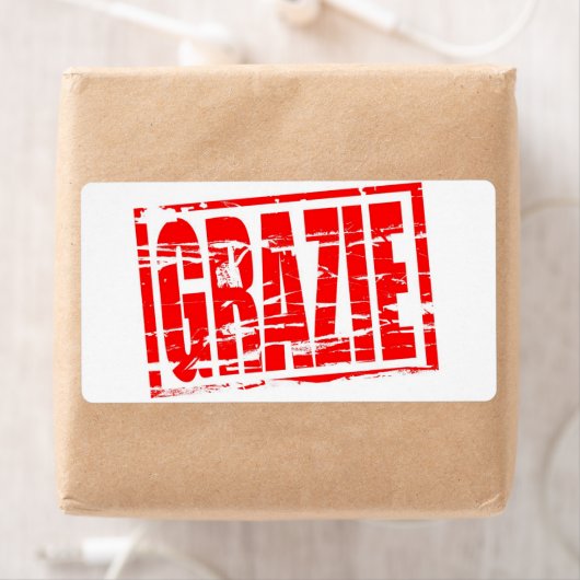 Rood rubberstempel sorteren effect etiket (Insitu)