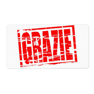 Rood rubberstempel sorteren effect etiket