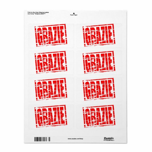 Rood rubberstempel sorteren effect etiket (Full Sheet)